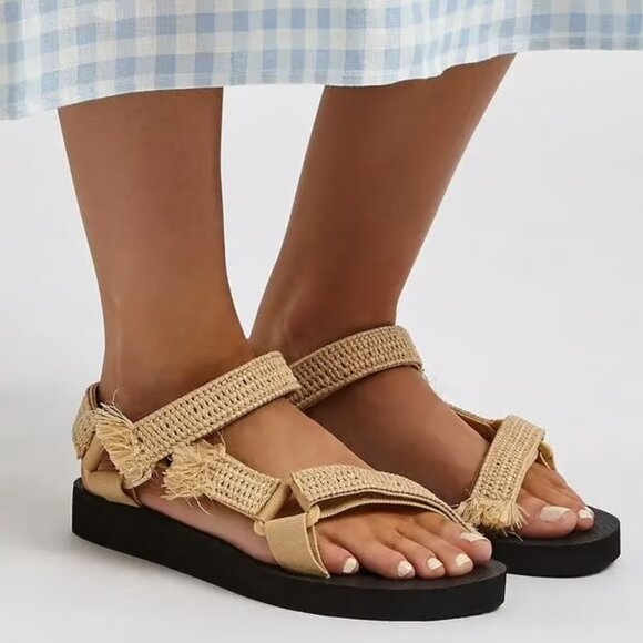 ARIZONA LOVE Trekky Raffia in Natural Sandals, Size EU 38 / 8 - Picture 10 of 10